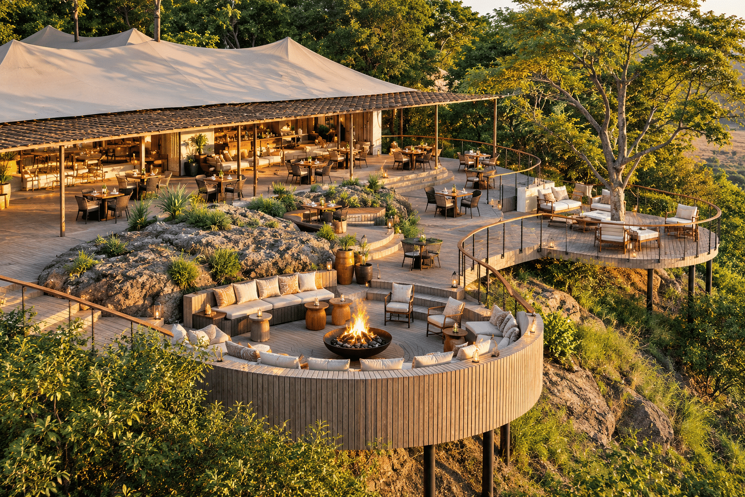 Golden hour safari on a Luxurious lodge